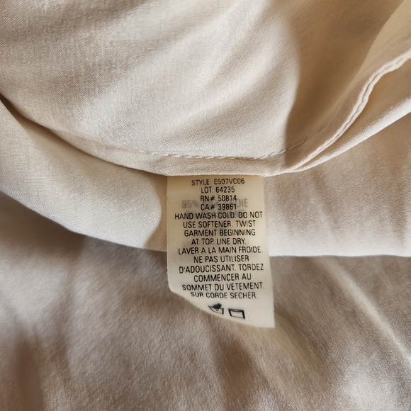 Elie Tahari Silk Spaghetti Strap Tank Top Cami Camisole Shell Blouse - Picture 8 of 9